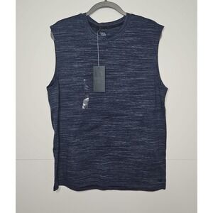 VRST Mens Blue Cotton Modal Blend Athletic Muscle Tank Top Size Large NWT